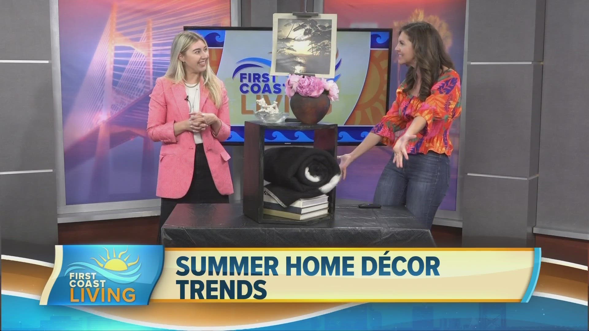 Local vintage expert and author, Virginia Chamlee shares advice and ideas on styling a side table, according to new summer trends.