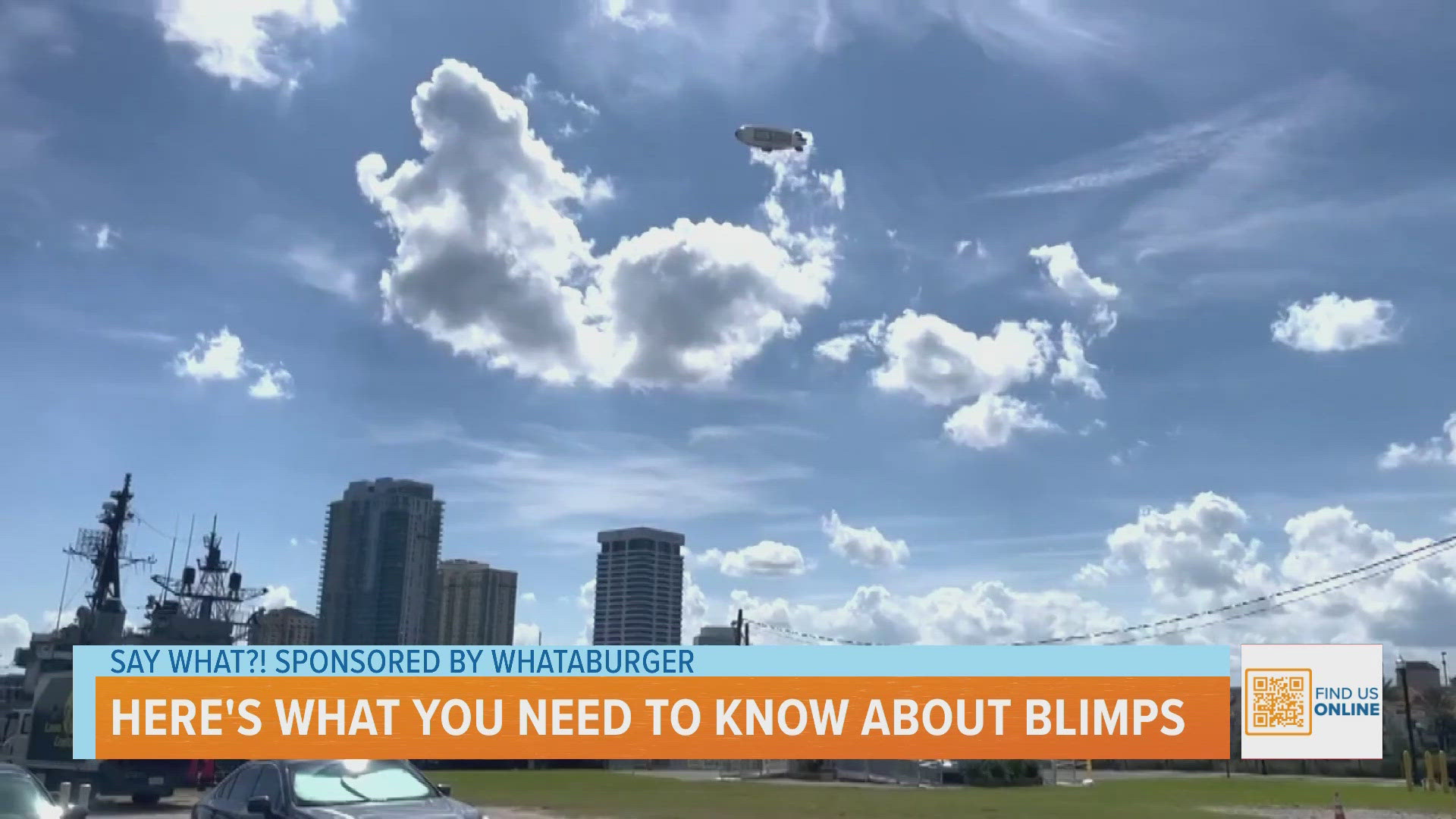 A blimp was spotted over Jacksonville Tuesday and left many wondering why.