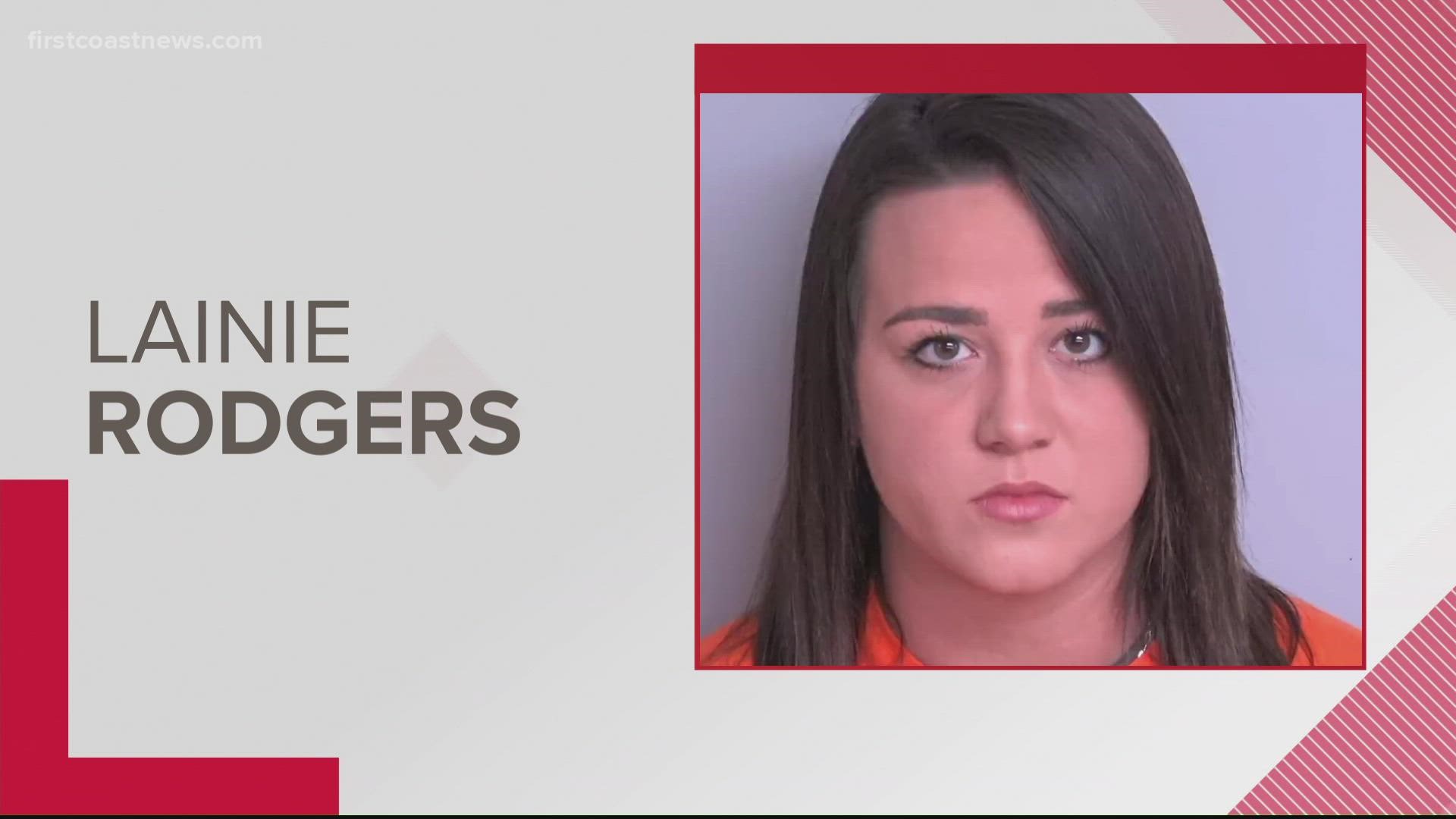The sheriff's office says 24-year-old Lainie Rodgers admitted to sending sexually explicit text messages to the student's phone.