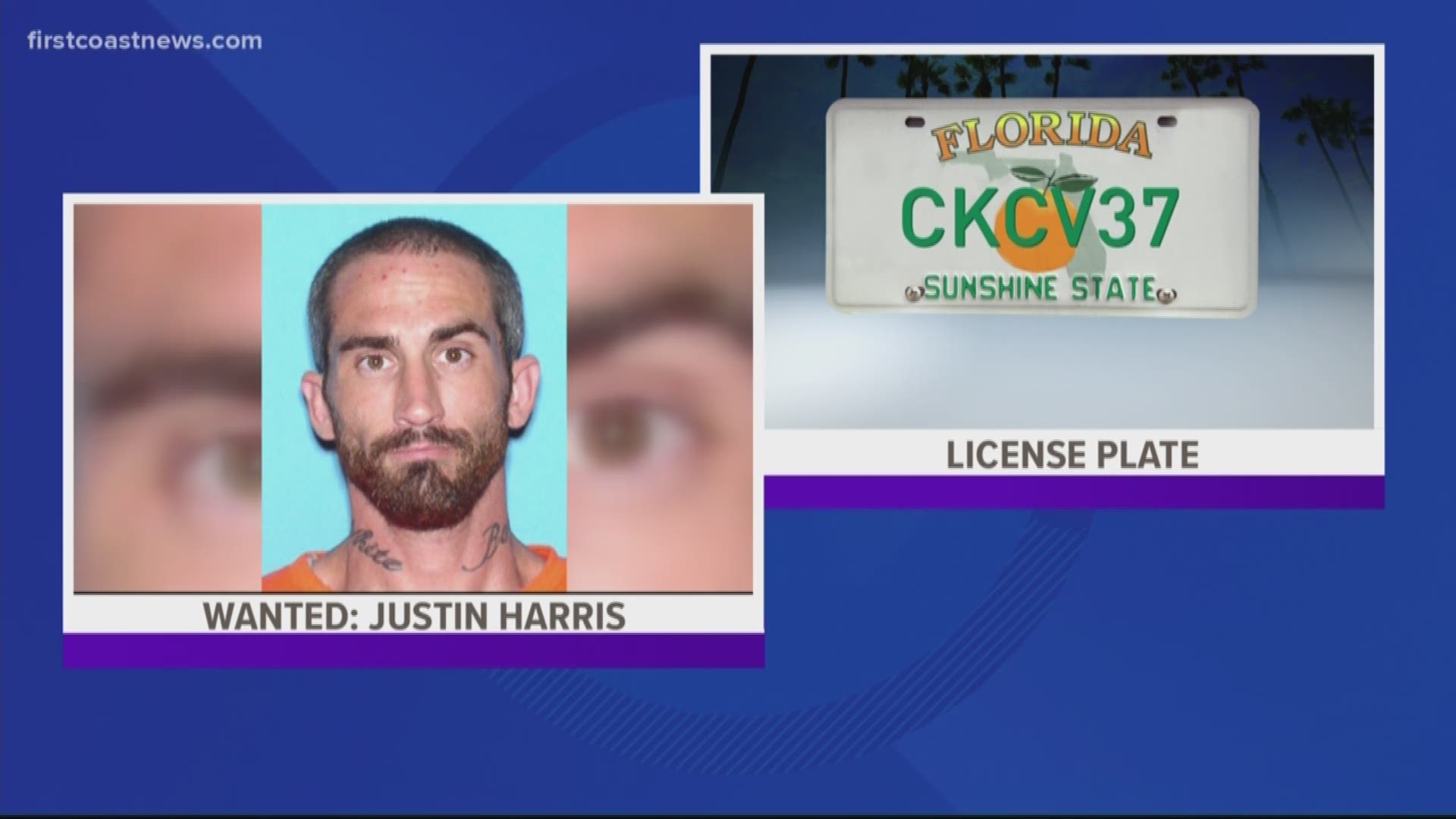 Deputies say Justin Tyler Harris was last seen driving a 2009 tan 4-door Chevy Sedan with Florida plate CKCV37.