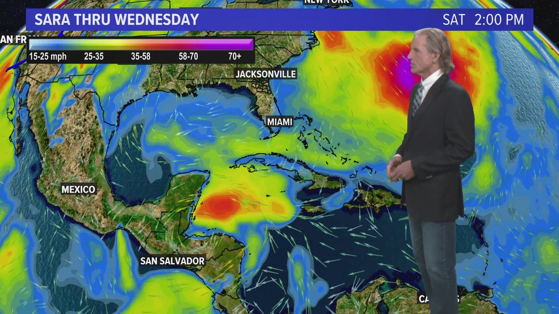 Autumnal air hangs around through the weekend with remnants of Sara arriving by next Wednesday