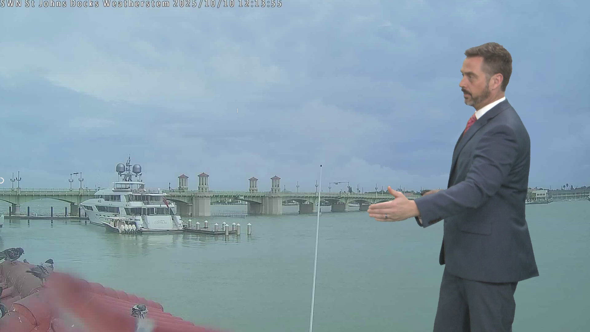 The Bridge of Lions was closed on Friday after flooding.