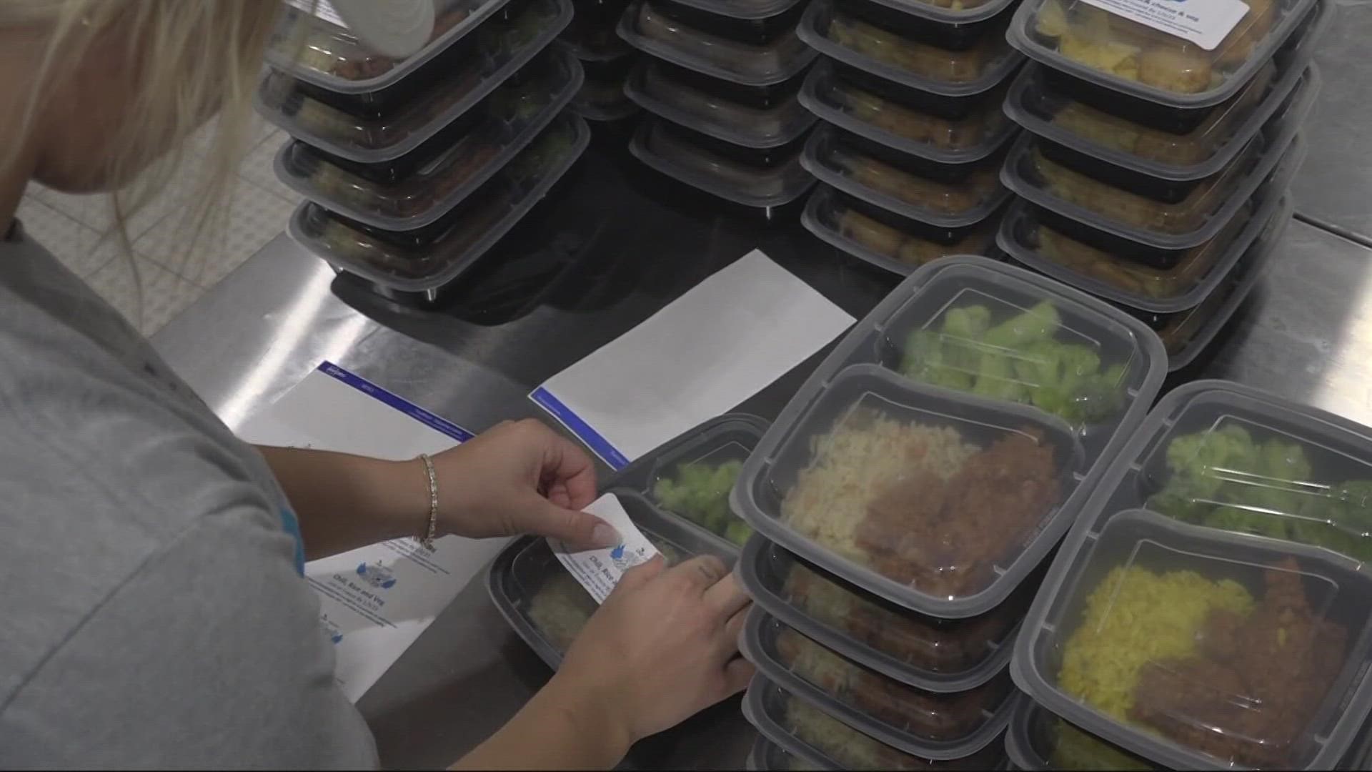 The extra food is recovered from area hospitals and then repurposed for seniors.