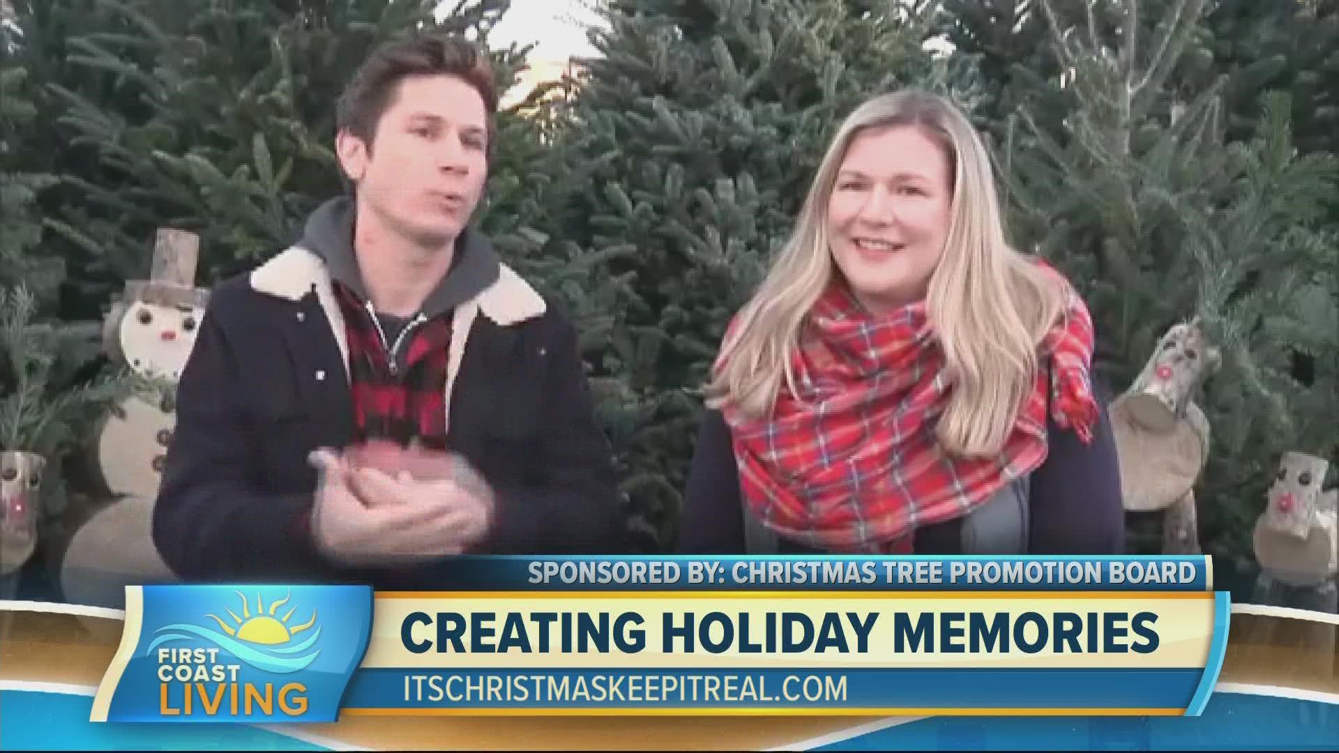 Taylor Calmus of TV's Super Dad and tree farmer Ashley Ahl talk about getting in the holiday spirit by choosing real trees over fake ones and making family memories.
