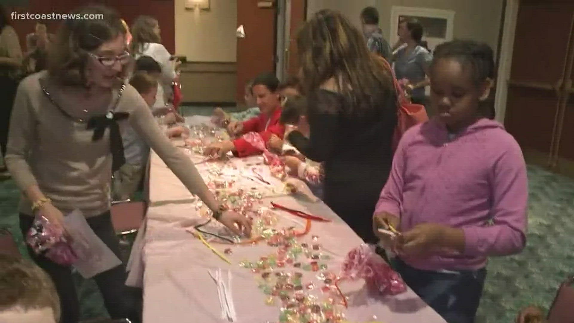 Numerous children with cancer diagnoses are partying Sunday at the Times-Union Center as a day to get away from their diagnoses.