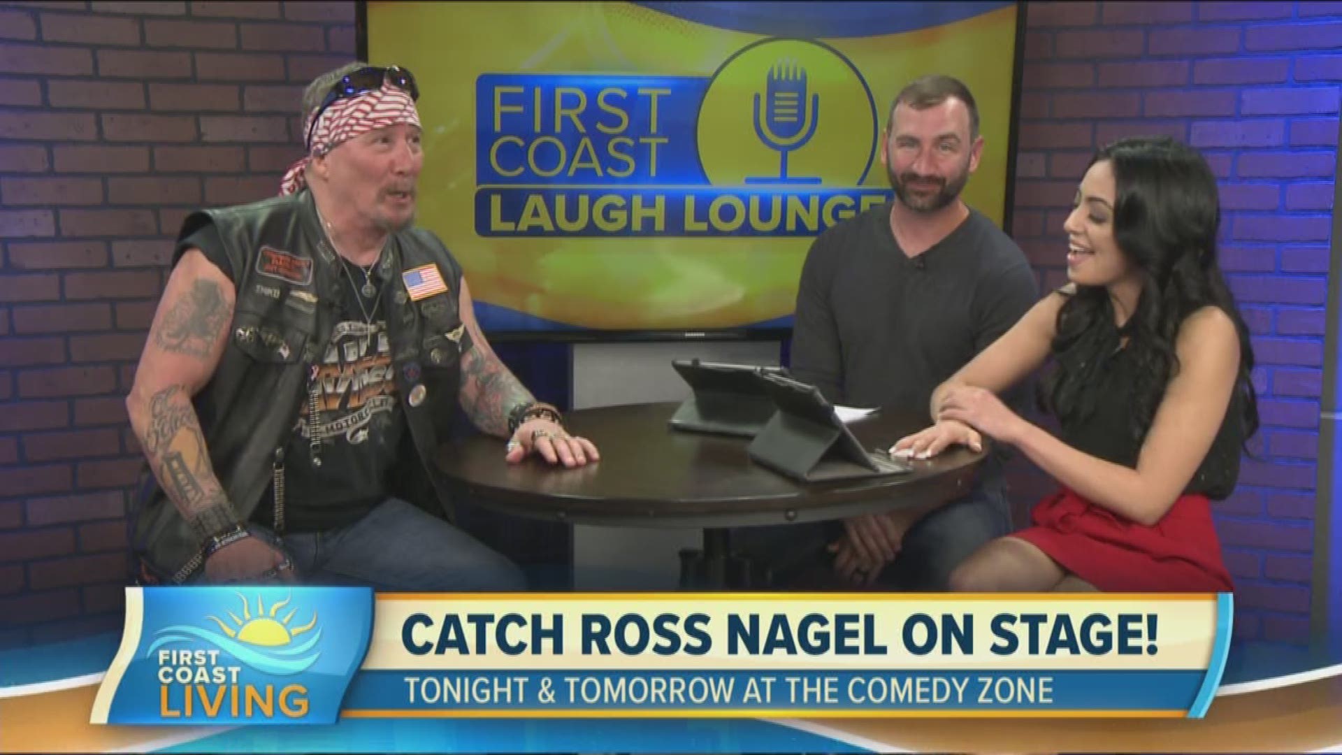 Comedian Russ Nagel stops by the laugh lounge and hangs out with Haddie Djemal and Matt Pittman before his show at the Comedy Zone.