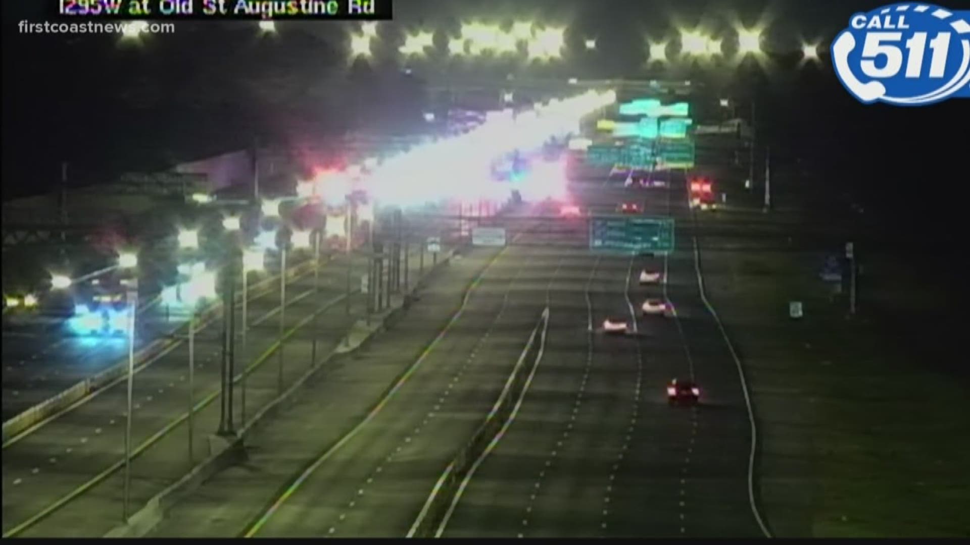 First responders are on the scene of a crash with critical injuries on westbound I-295 near Old. St. Augustine Road.
