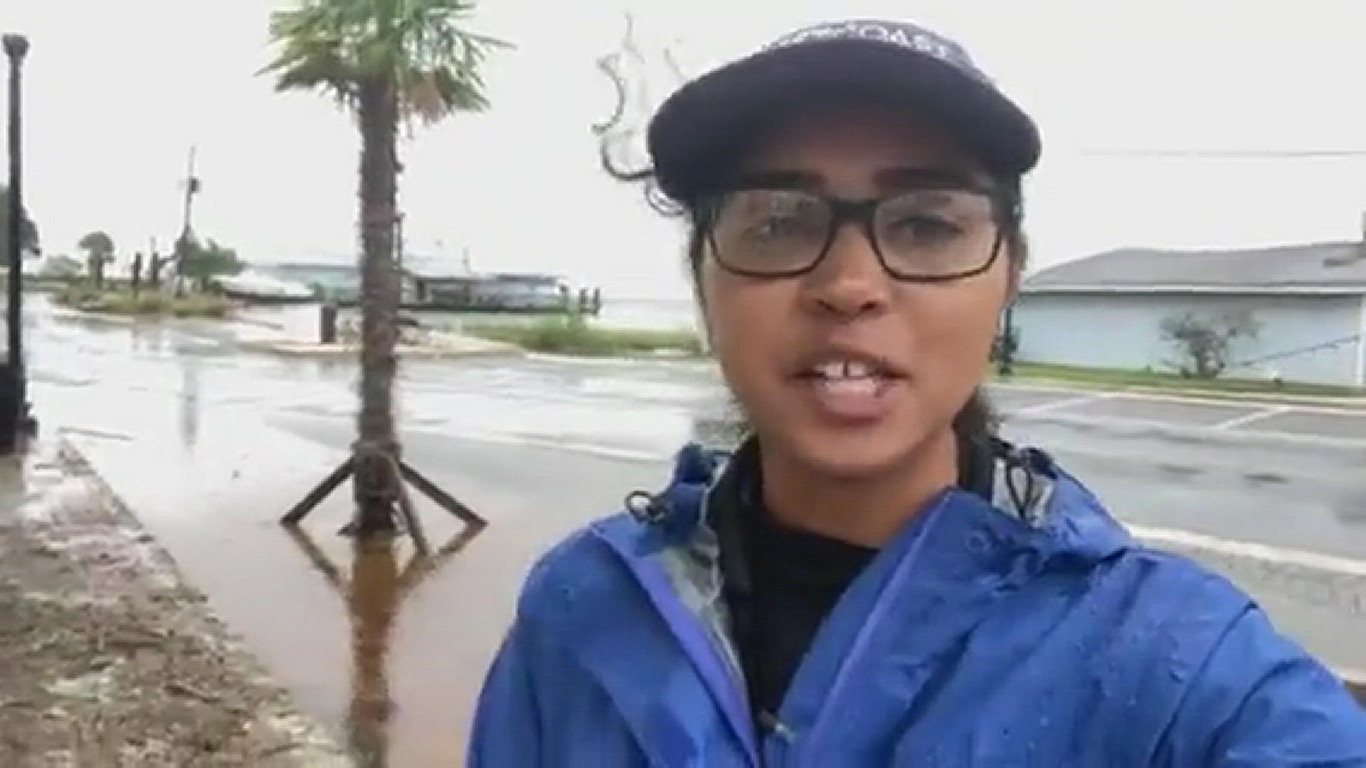 Atyia Collins reports on flooding in St. Mary after Tropical Storm Ian
Credit: Atyia Collins