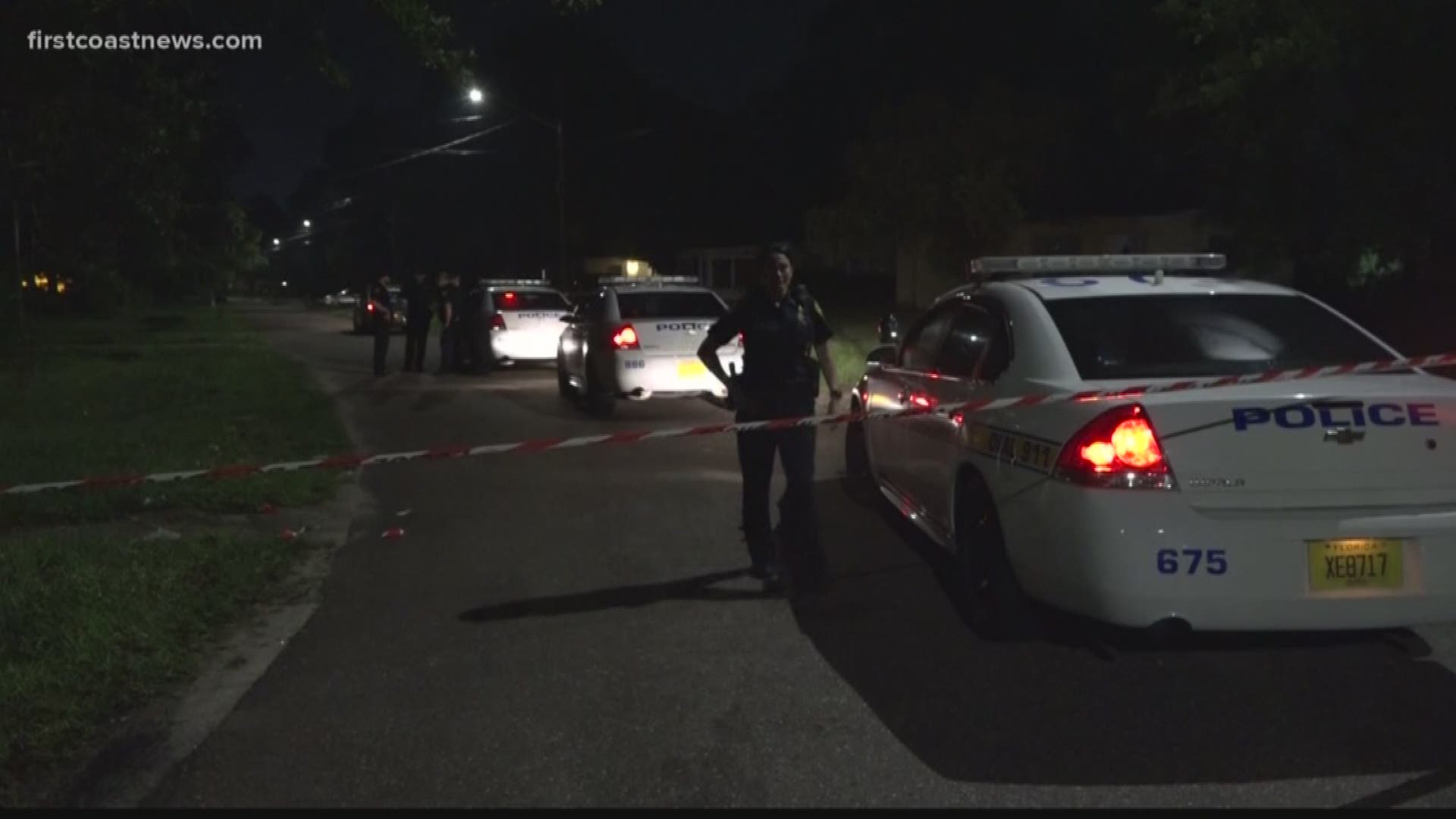 JSO says that the victim was in the front yard of his home when another man approached him, wearing all black, and fired a gun at him and ran.