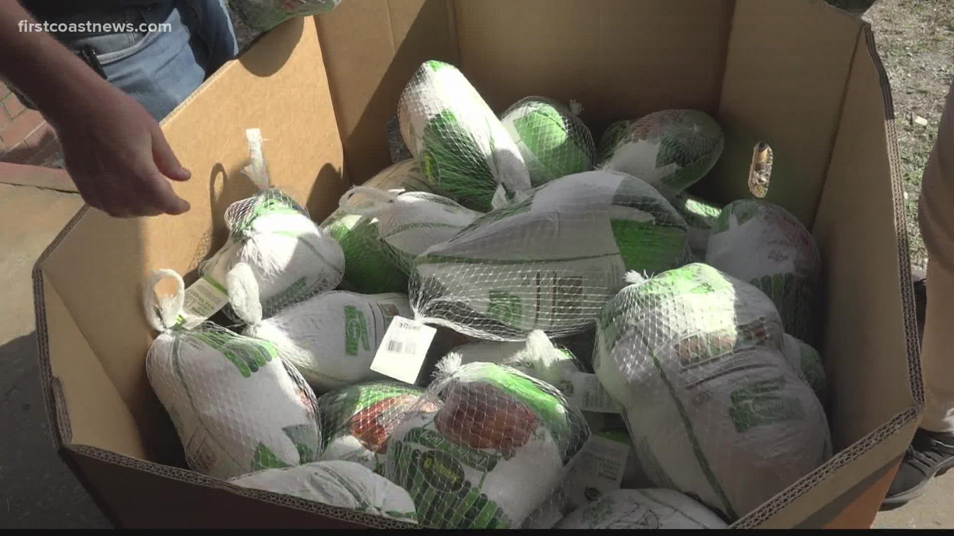 For the past 12 years, Casey Jones has been collecting money and delivering turkeys to the Salvation Army for families in need in Jacksonville.