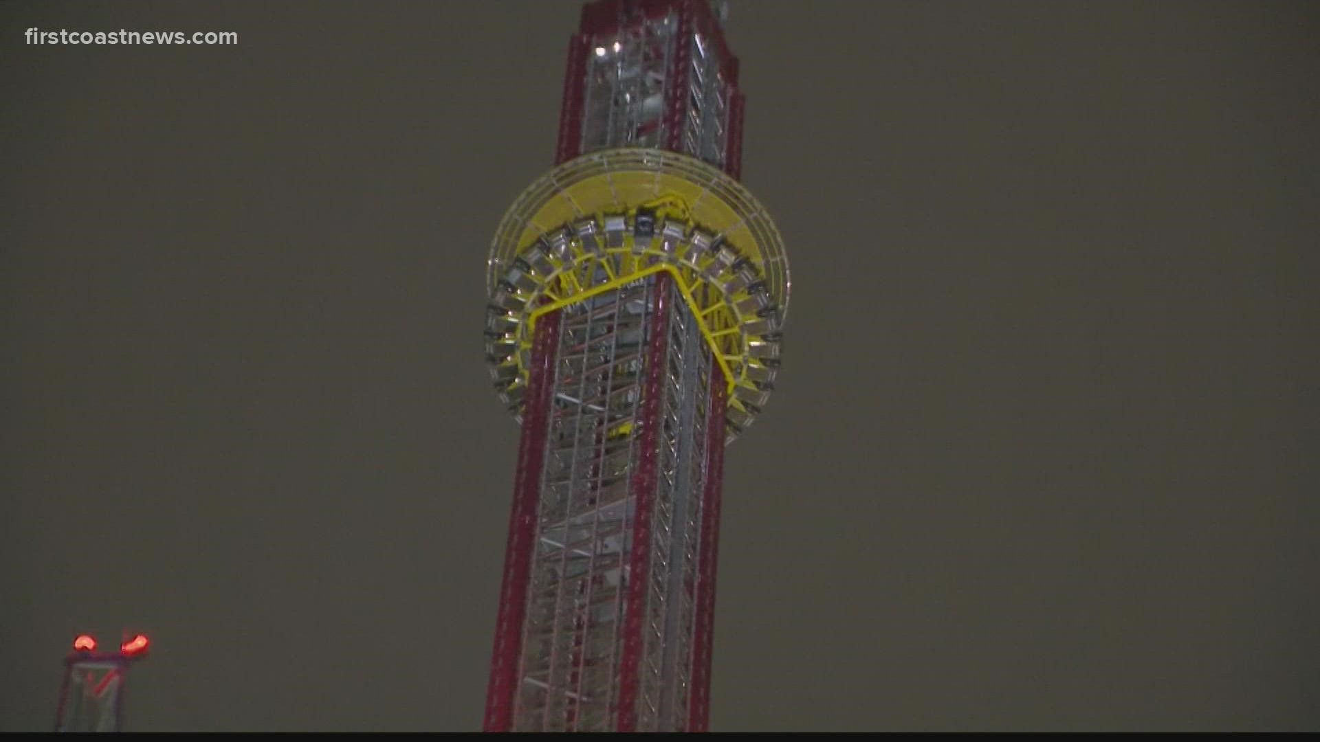 A 14-year-old has died after he fell from a free-fall thrill ride at Orlando's ICON Park, the Orange County Sheriff's Office reports.