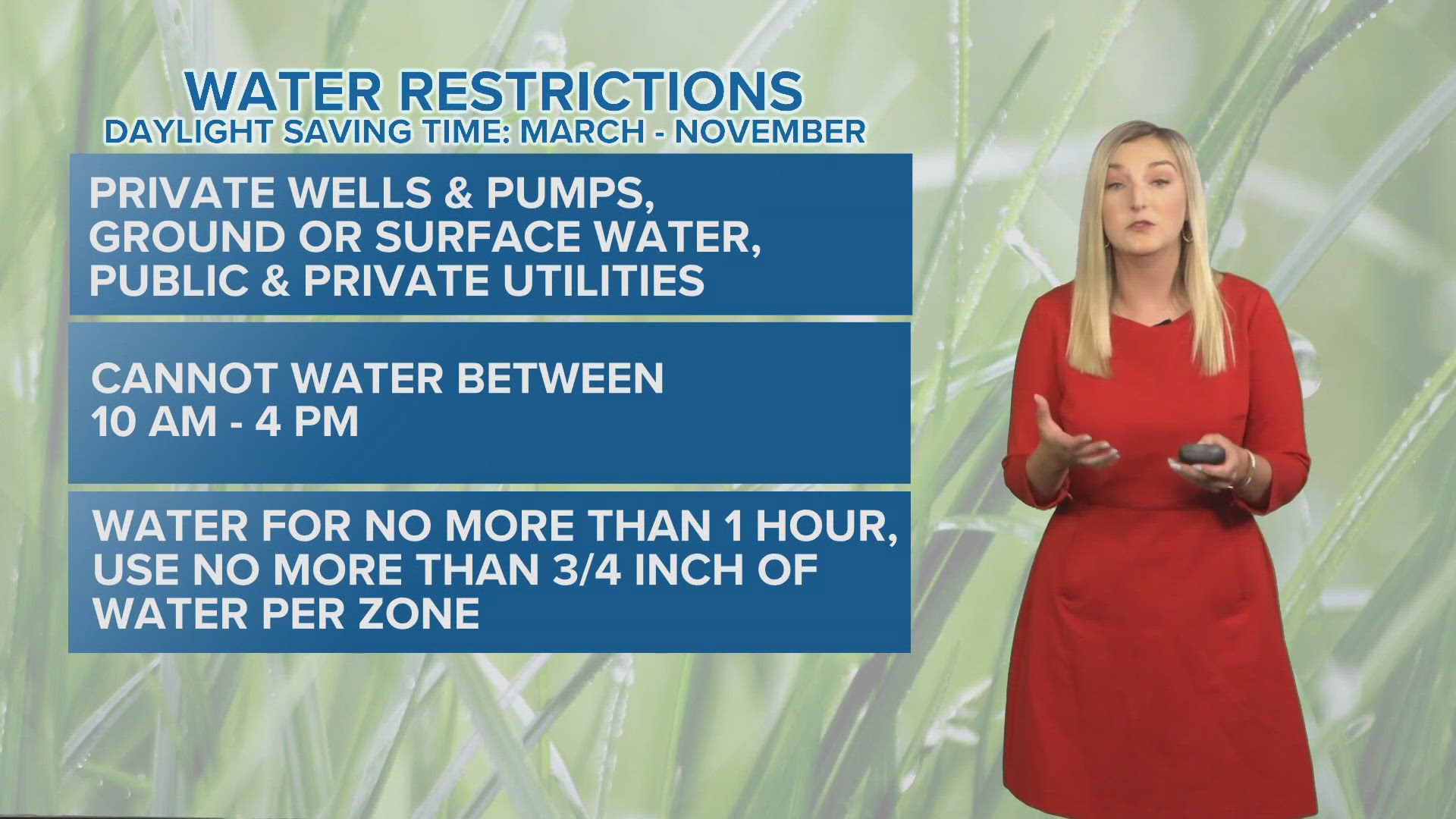 Here's are the local watering restrictions for the First Coast.