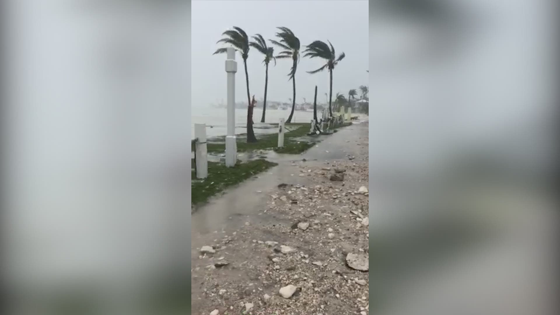 Chris Appleby was in a home that was supposed to withstand the massive storm, but it and his business were "wiped out" by Hurricane Dorian. This is video showing the damage done to the Bahamas.