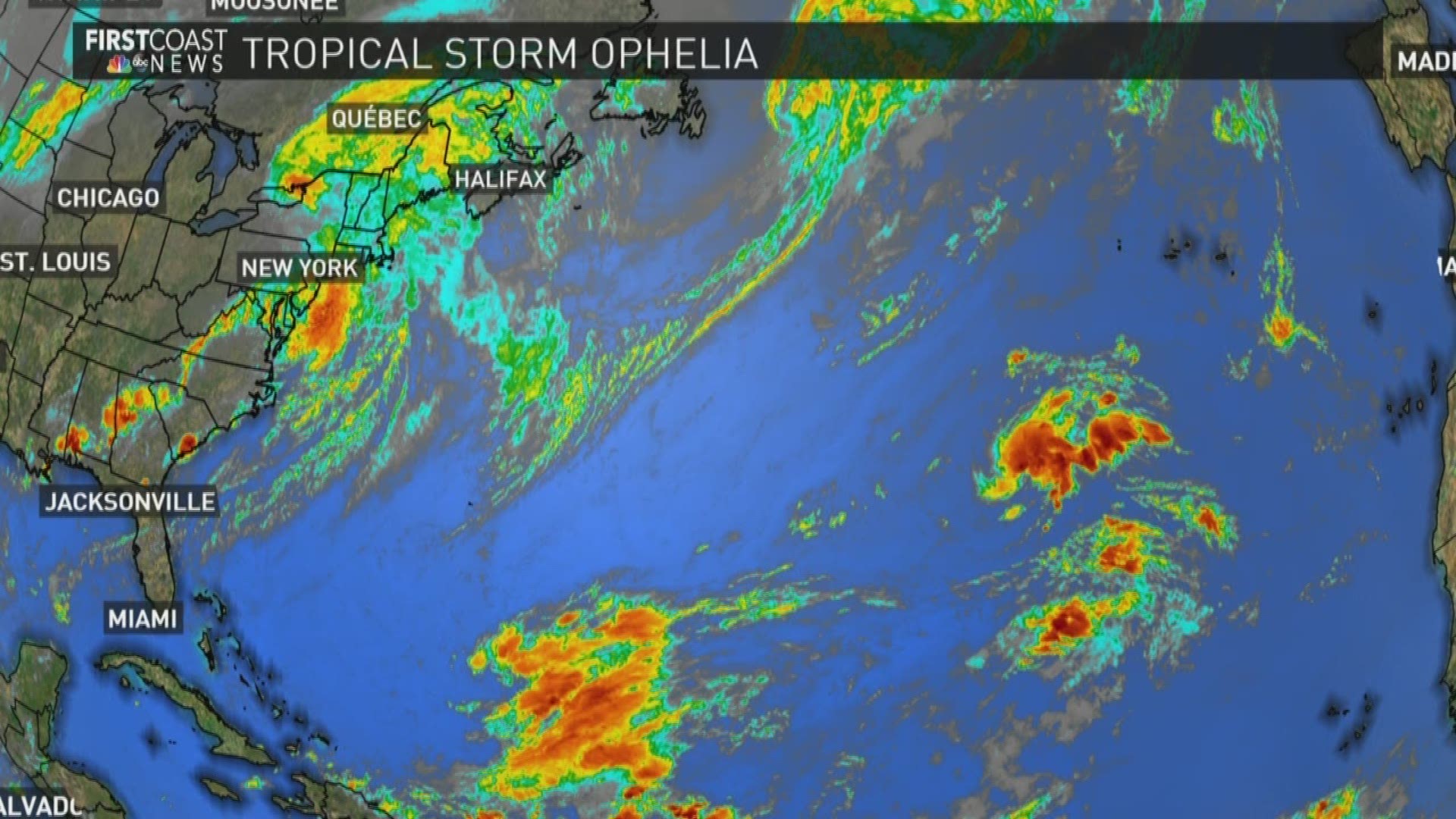 Tropical Storm Ophelia, fish storm forms in the open Atlantic ...