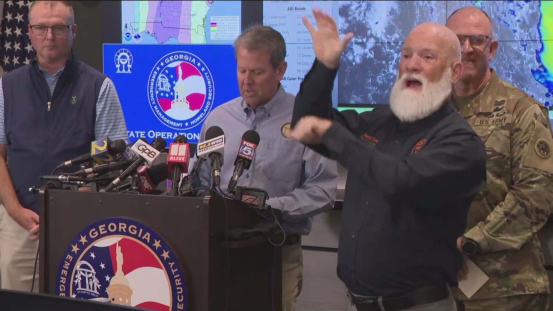 Kemp and state officials warned of power outages and urged residents to be "weather aware" as Helene moves toward Georgia.