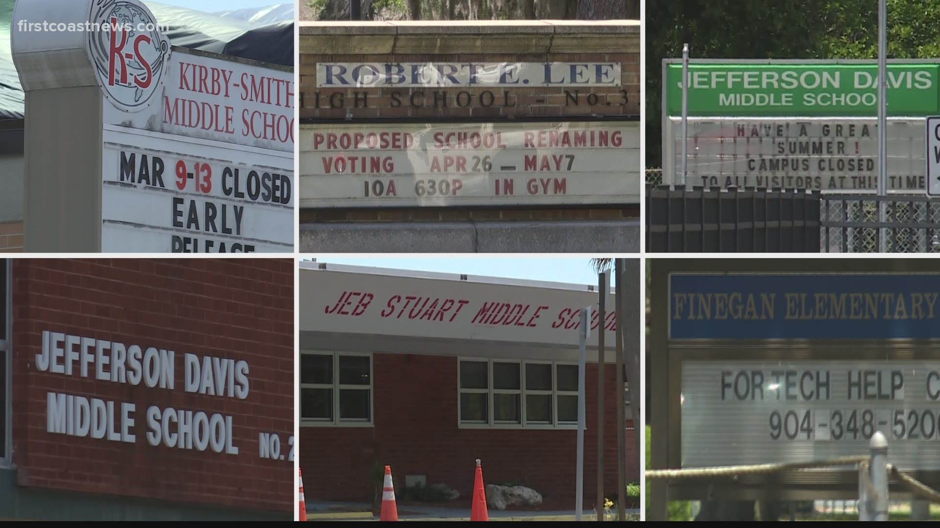 The superintendent has recommended six schools to be renamed. These schools are named after Confederate figures.