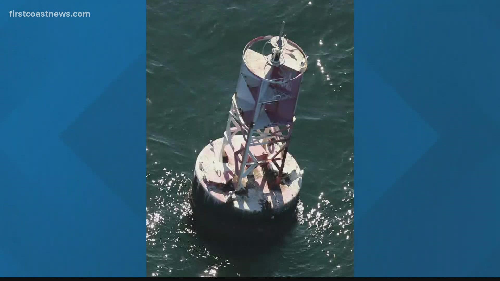 The wayward buoy could be dangerous for boaters.