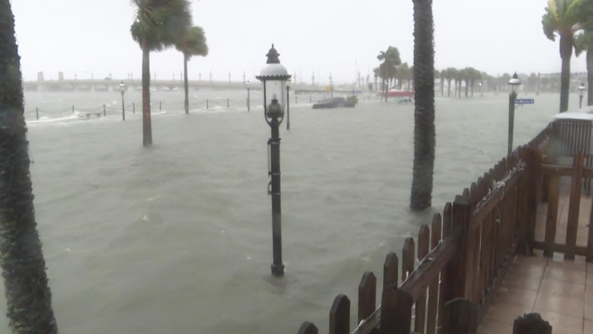 The St. Augustine city manager told FCN anchor Jessica Clark that in terms of water, right now Ian is "worse than Irma, but not at the level of Matthew yet."