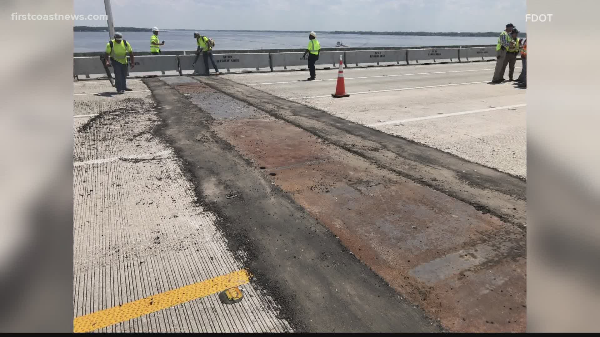 A problem with finger joints on the southbound lanes of I-295 on the bridge forced crews to shut the lanes for hours Thursday. Now, a temporary fix is in place.