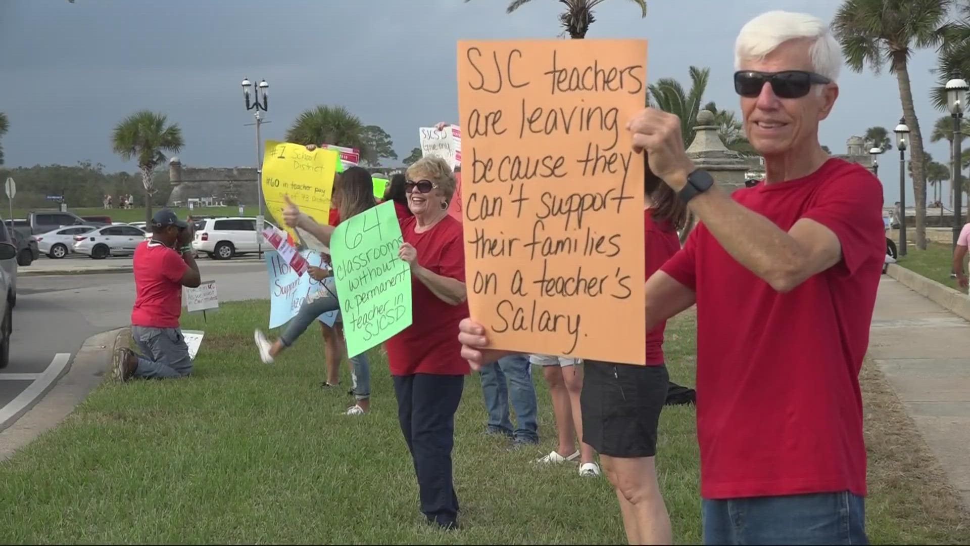 Teachers want more money in St. Johns County.