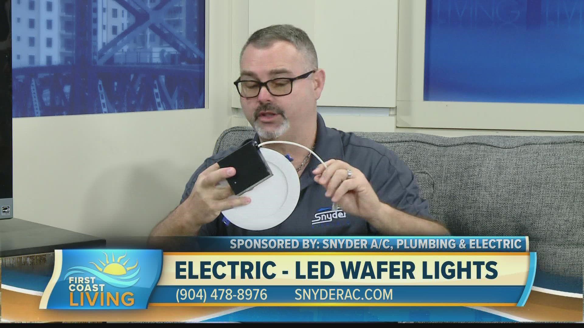 Electrical Service Manager at Snyder AC, Jimmy Humphries discusses the difference between can lights and wafer lights.