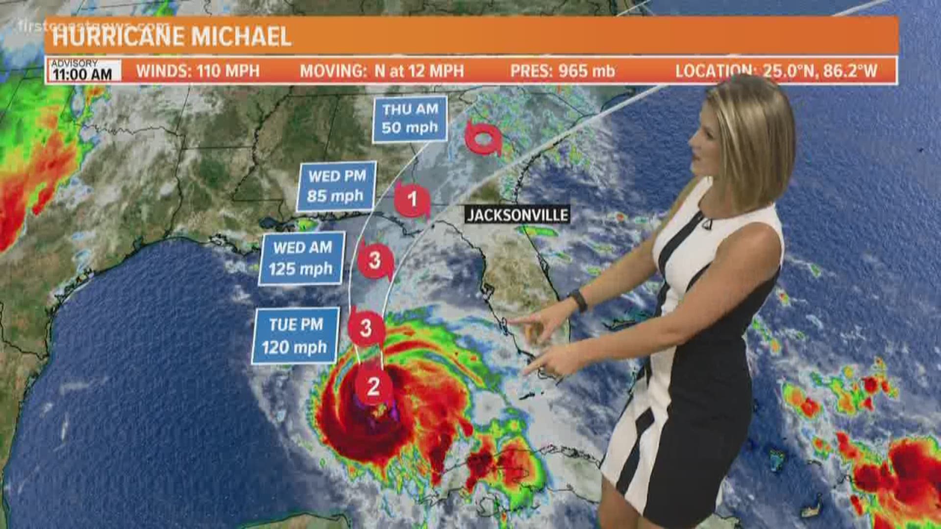 Hurricane Michael is still poised to make landfall on Wednesday in the panhandle as a Category 3 hurricane.