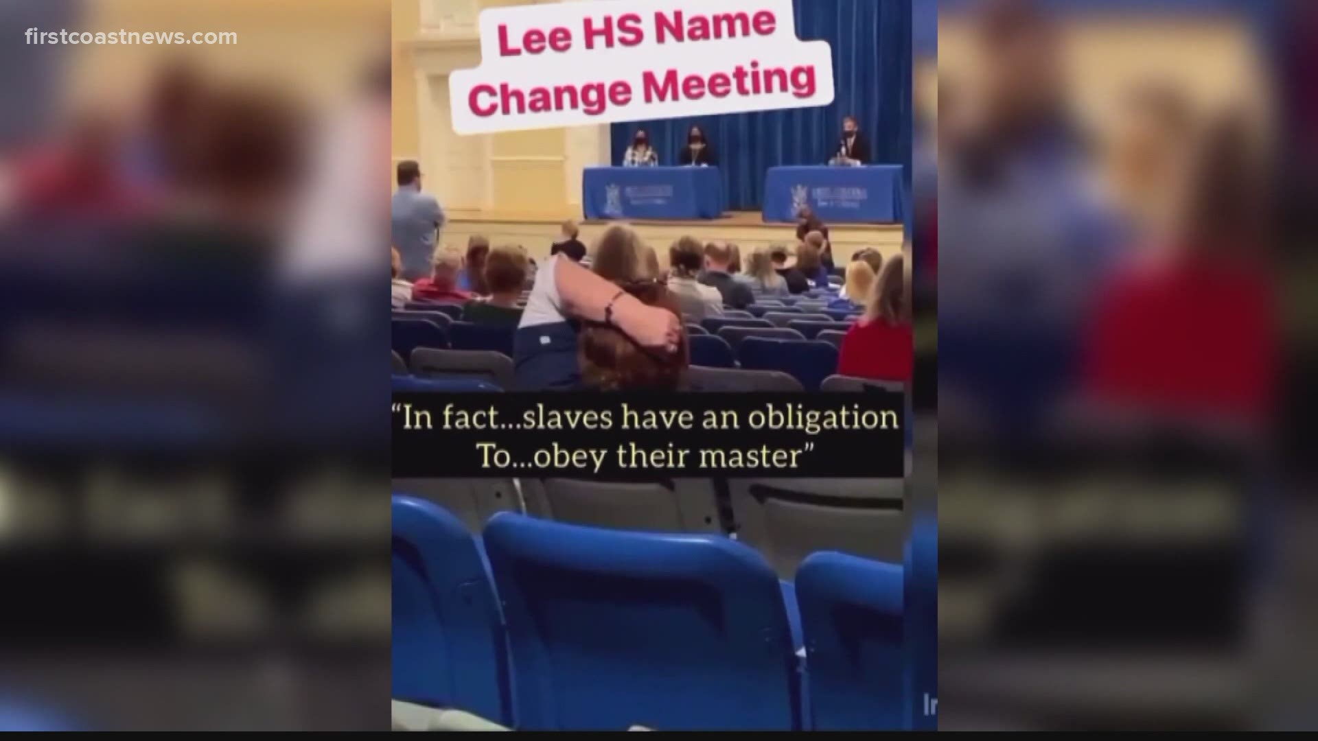 Many people came out after a viral video in which one alumnus said "slaves have an obligation to obey their masters."