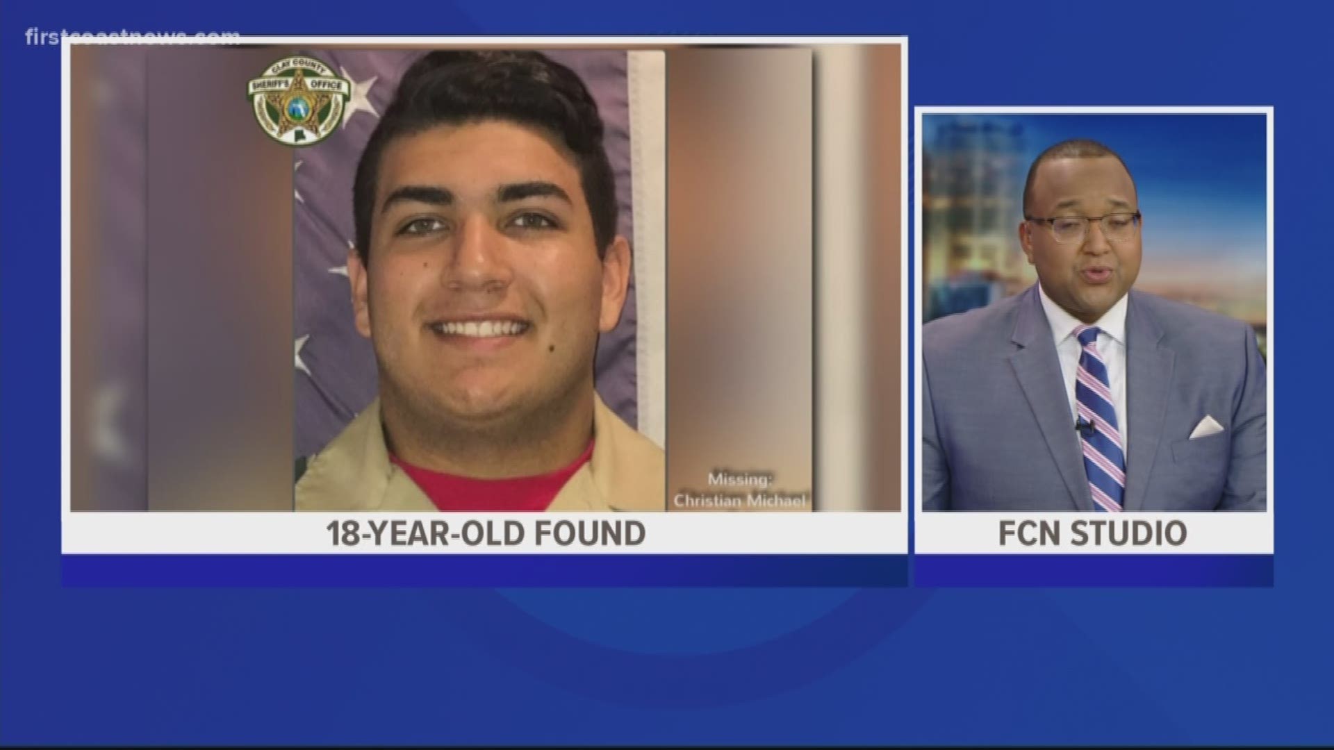 Christian Michael Ortiz, 18, was reported missing after he was last seen Tuesday. He was found safe Wednesday evening.