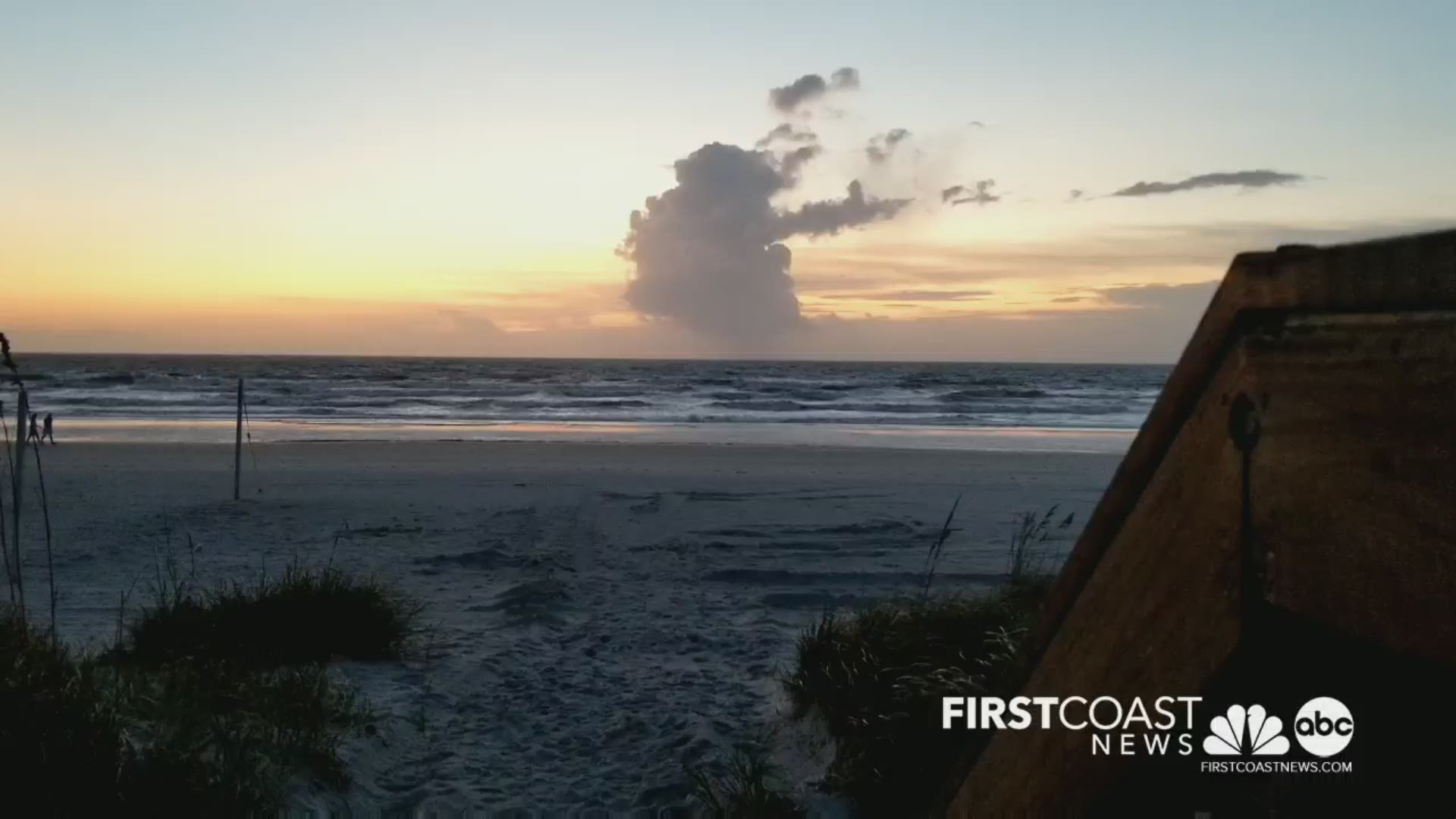 This video, taken on Tuesday, Sept. 3 shows the calm before the storm on Jacksonville Beach.