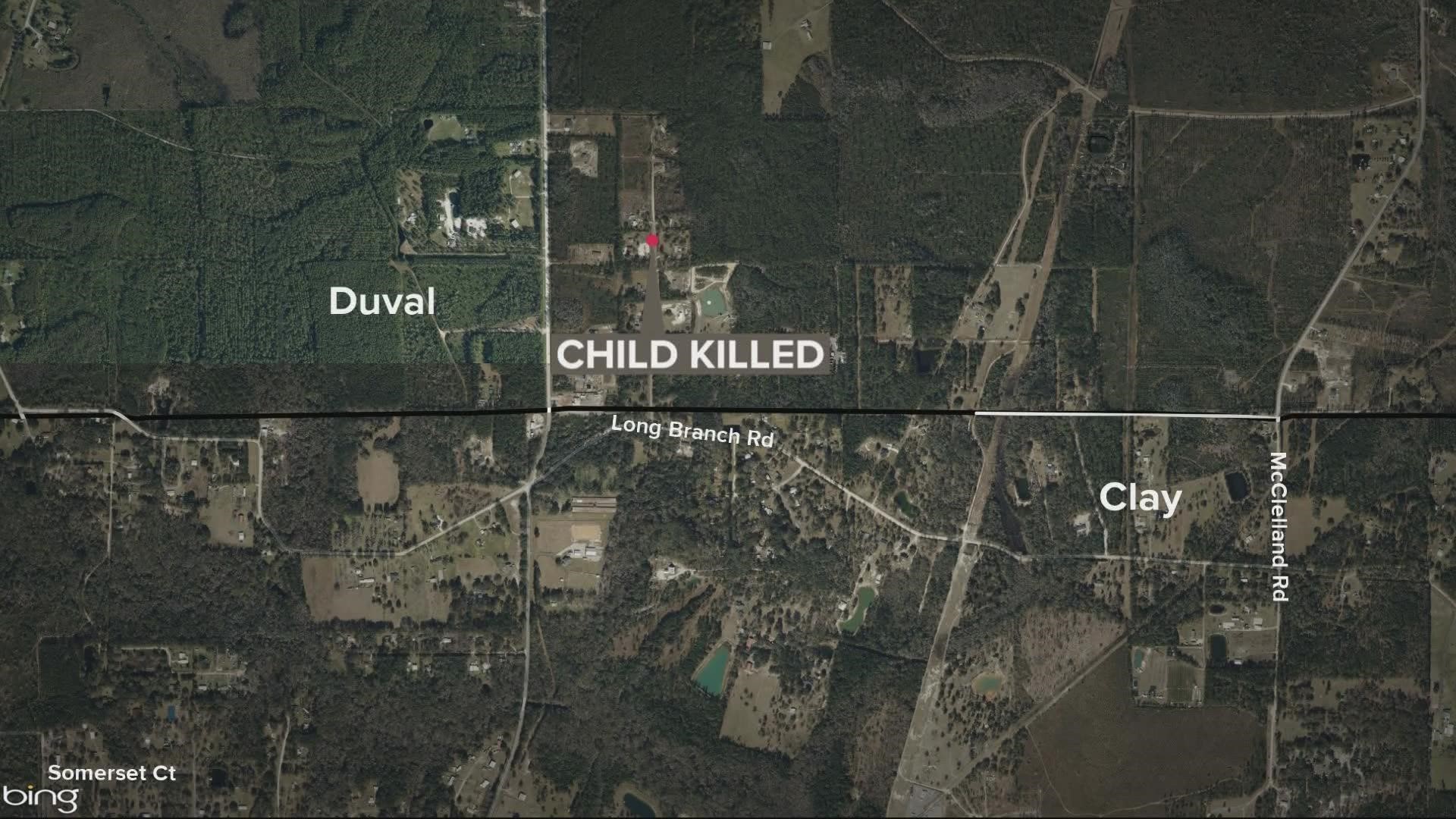 An 11-year-old child was killed in an accident while playing in the Maxville area on Friday night, according to the Jacksonville Sheriff's Office.
