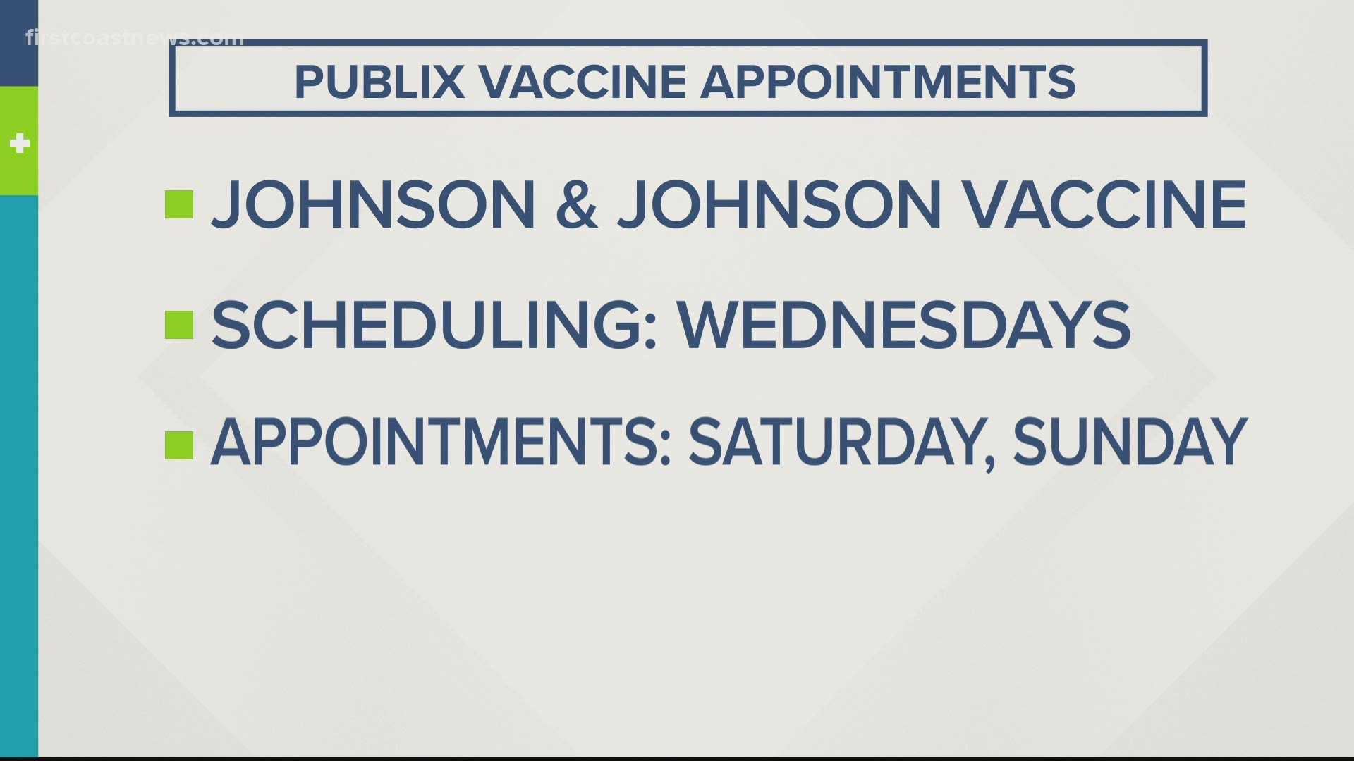 The company also announced they will begin scheduling appointments for people to receive the Johnson & Johnson vaccine.