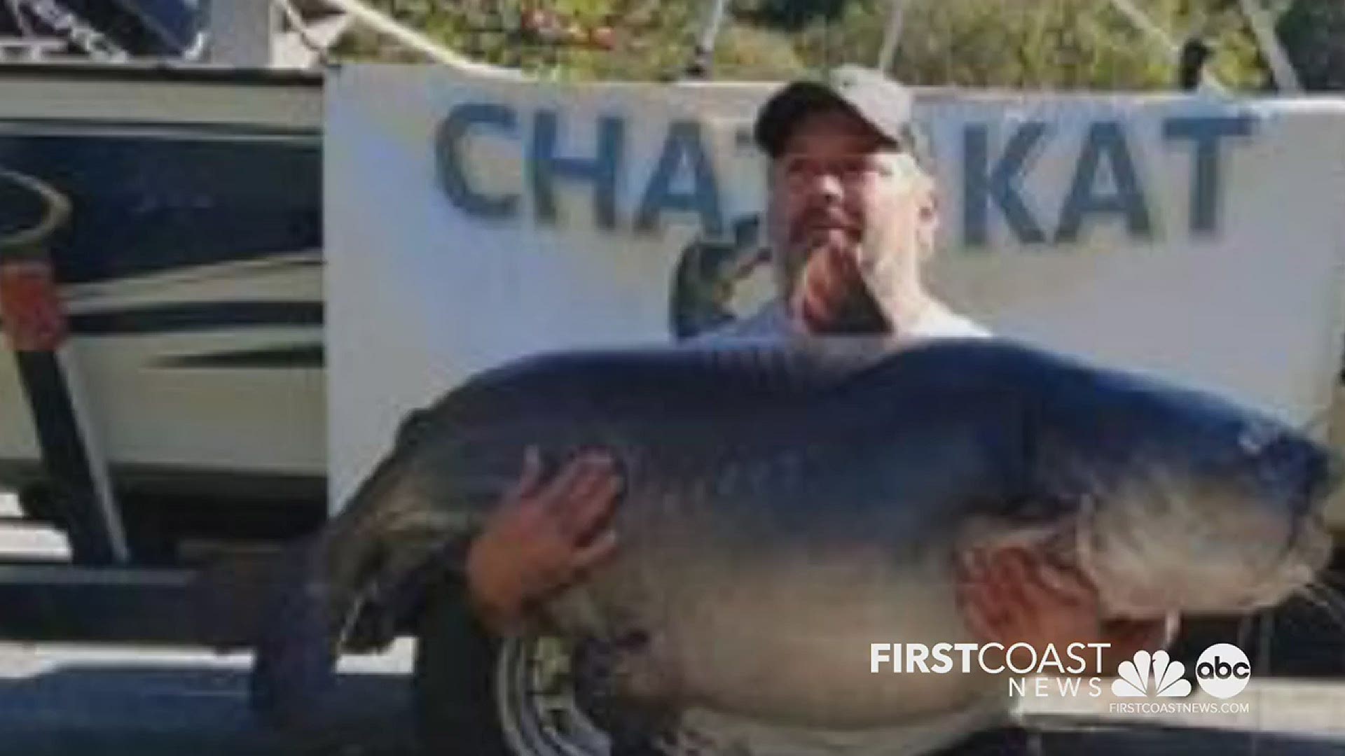 Angler Tim Trone of Havana, Fla. caught this 110 lbs., 6 oz., 58 inch blue catfish in Stewart County, Georgia on the Chattahoochee River on Oct. 17, 2020.