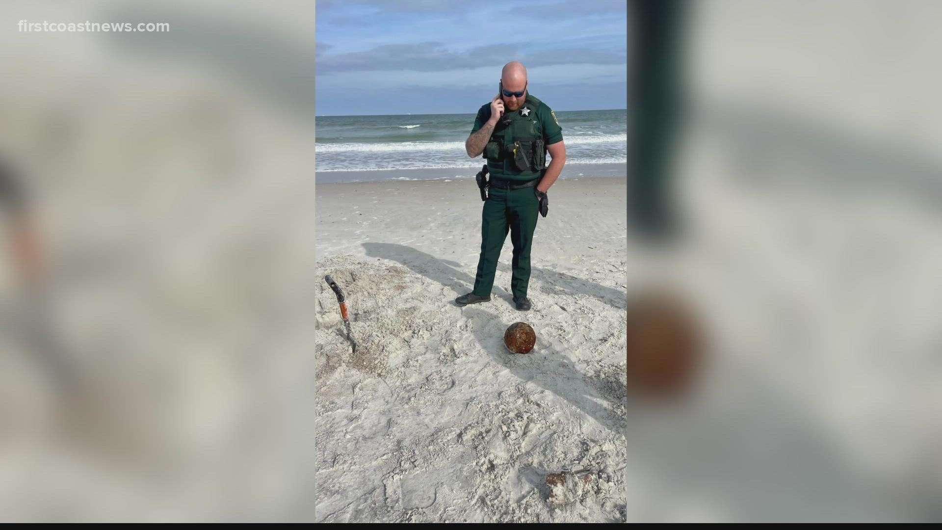 The St. Johns County Sheriff's Office came out and detonated it.