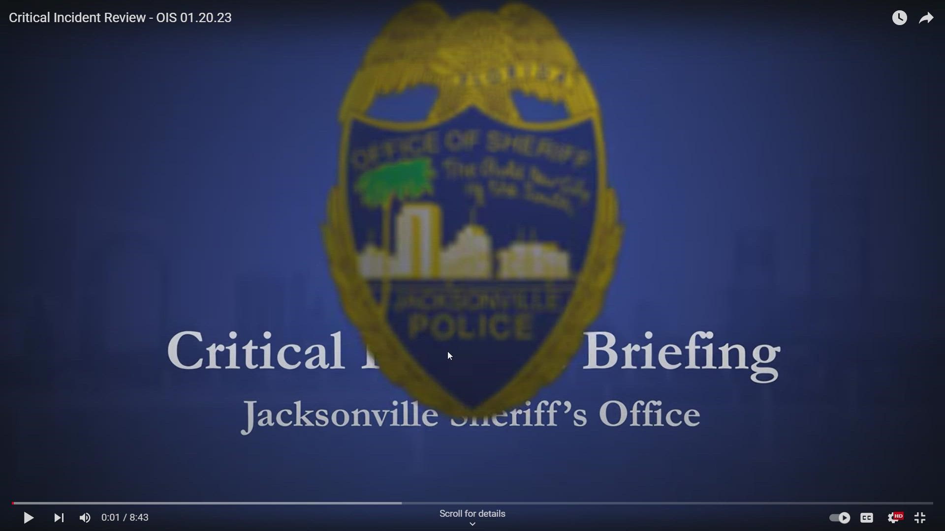 This video of an edited press briefing and bodycamera footage pertaining to a shooting in the 1800 block of Hardy Street in Jacksonville on Jan. 20.