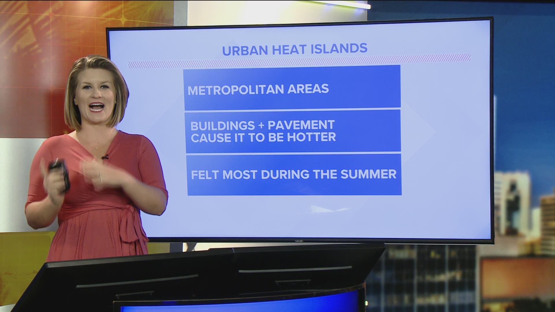 Urban heat islands are metropolitan areas that are hotter than their outlying regions, with the impacts felt most during summer months.