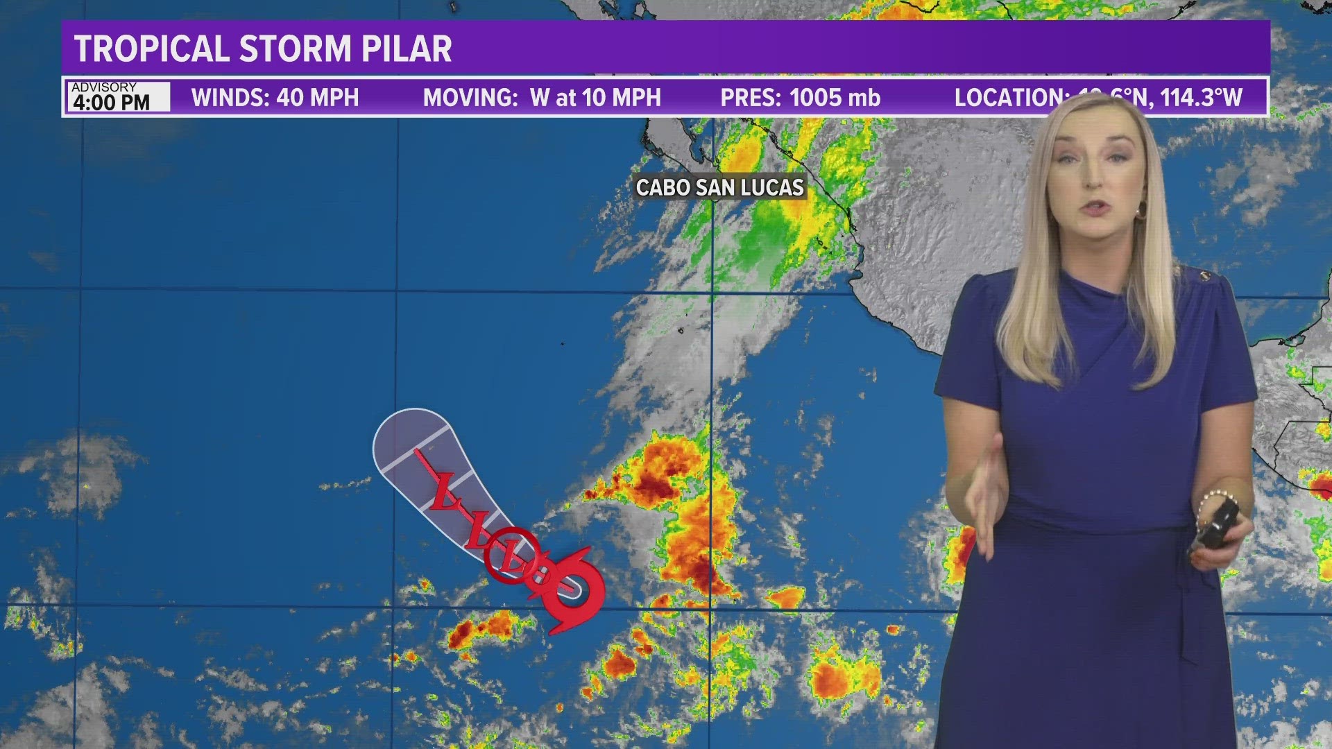 The Atlantic is quiet and the eastern Pacific has a storm