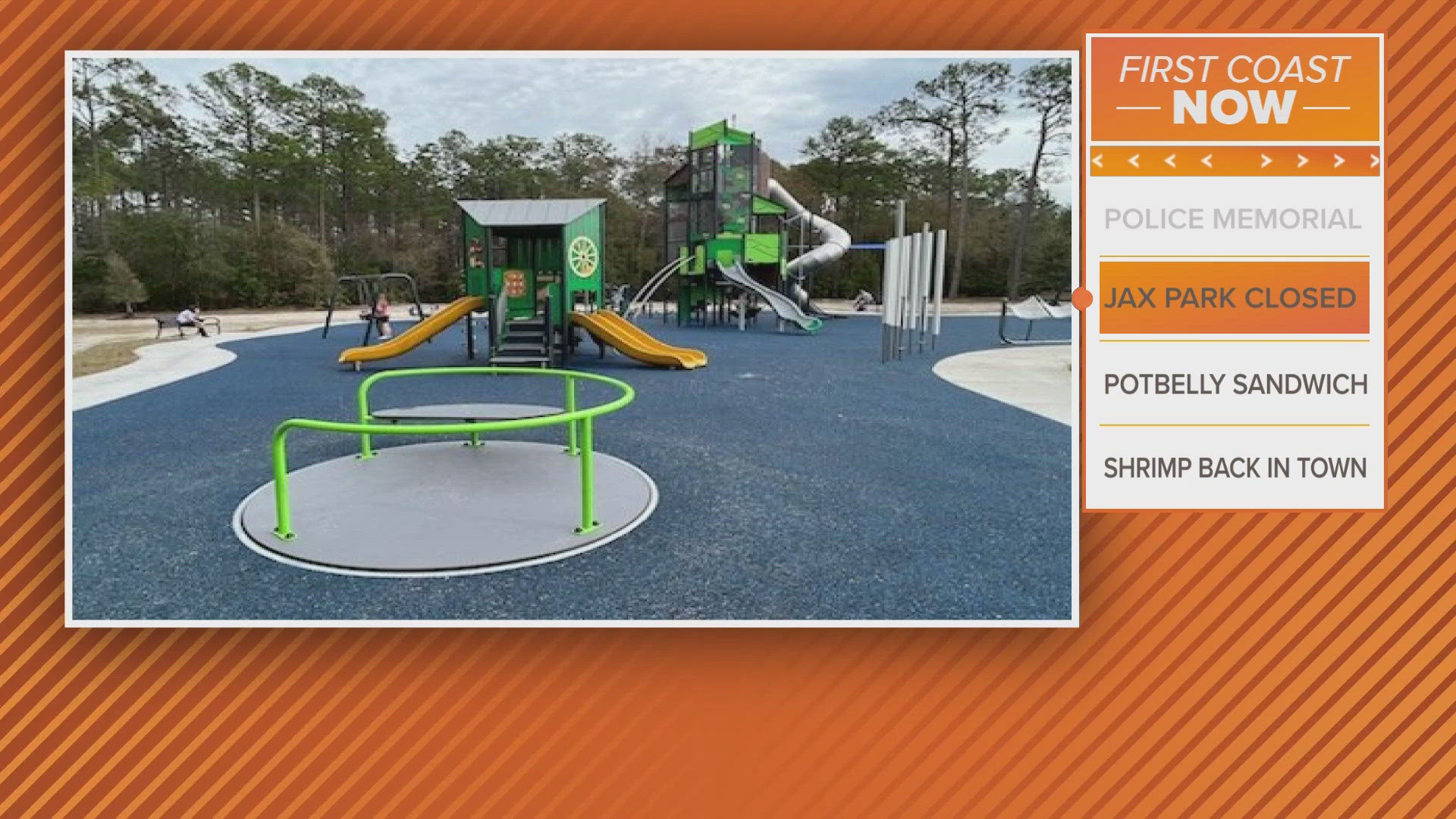 The city of Jacksonville says the inclusive playground is closed for maintenance. The playscapes will be enhanced.