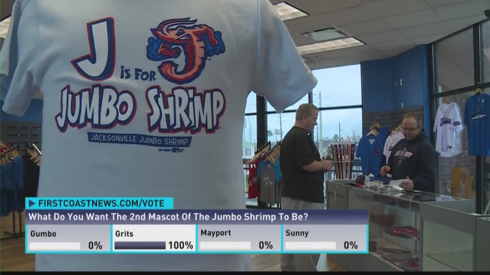 Jumbo Shrimp new mascot name