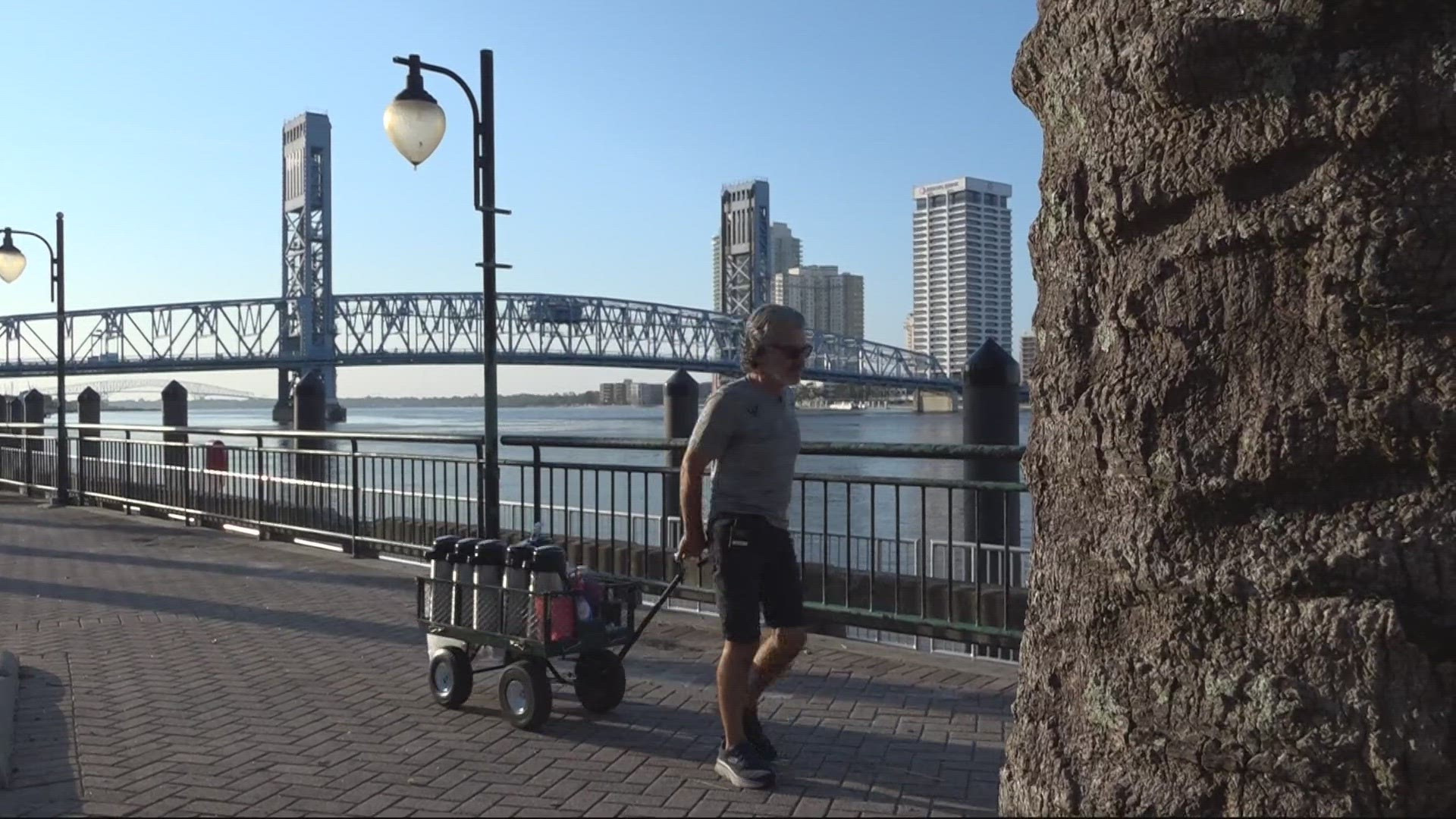 Jacksonville man serves coffee, snacks to homeless