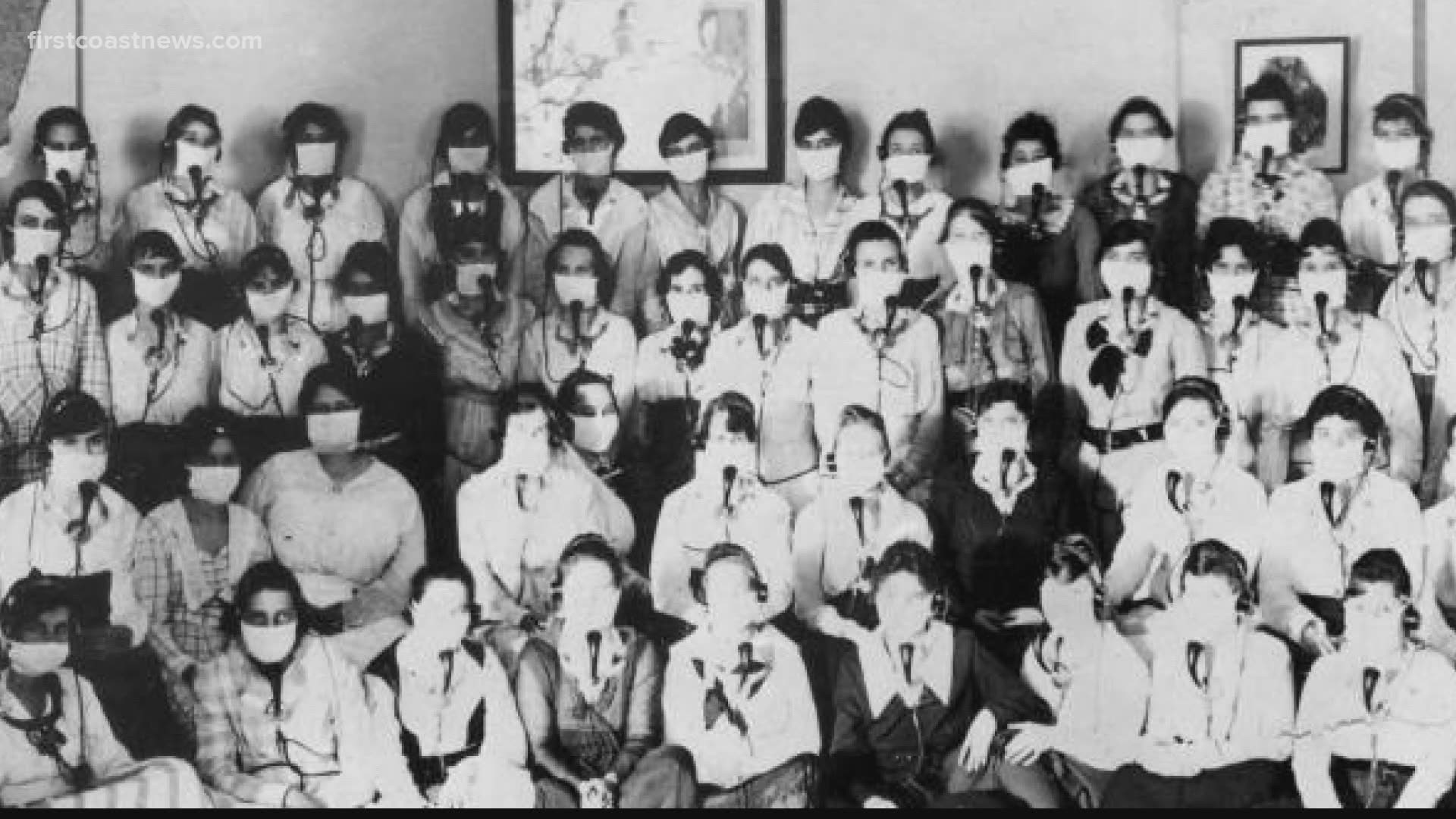 Face masks, closed schools, no large public gatherings back then and now.