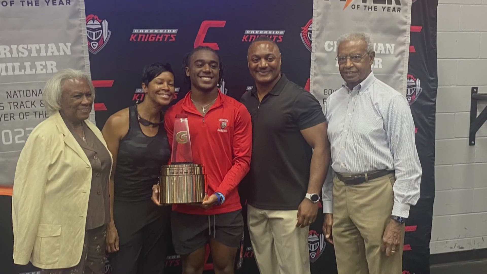Christian Miller is the first athlete from the First Coast to win the national honor for his work on the track, as his trophy case gets more and more full.