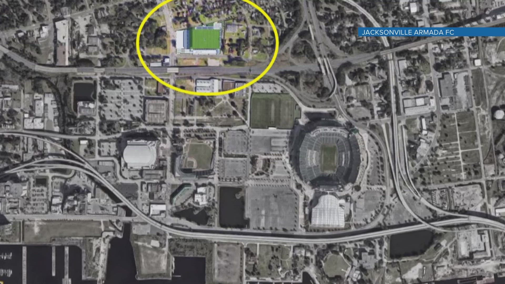 Jacksonville Armada FC releases photo showing aerial view of where new stadium will be