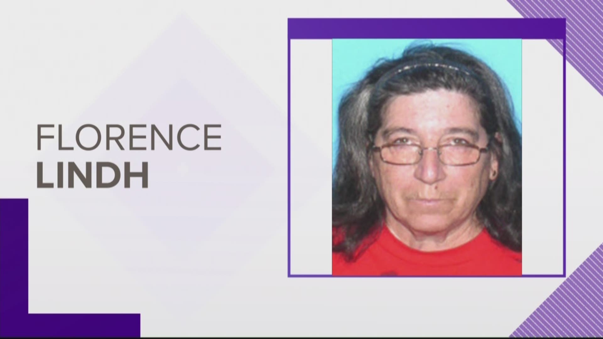 Deputies said Florence Lindhmay be traveling in a silver 2000 Honda Civic with a Florida tag number of Z07JFR.