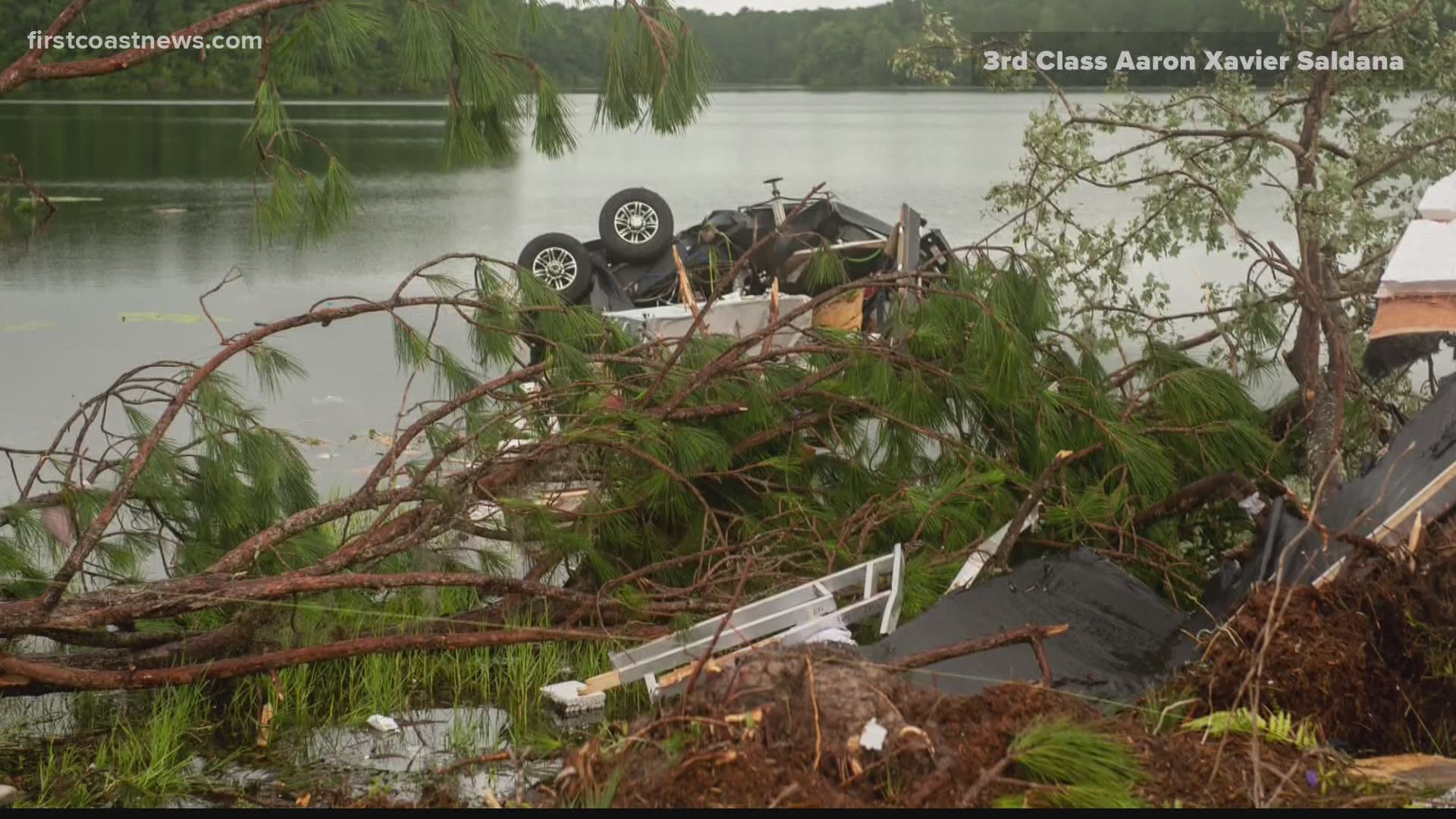 Heartbroken but humbled: Families begin cleaning up after tornado destroys homes at Naval Submarine Base Kings Bay