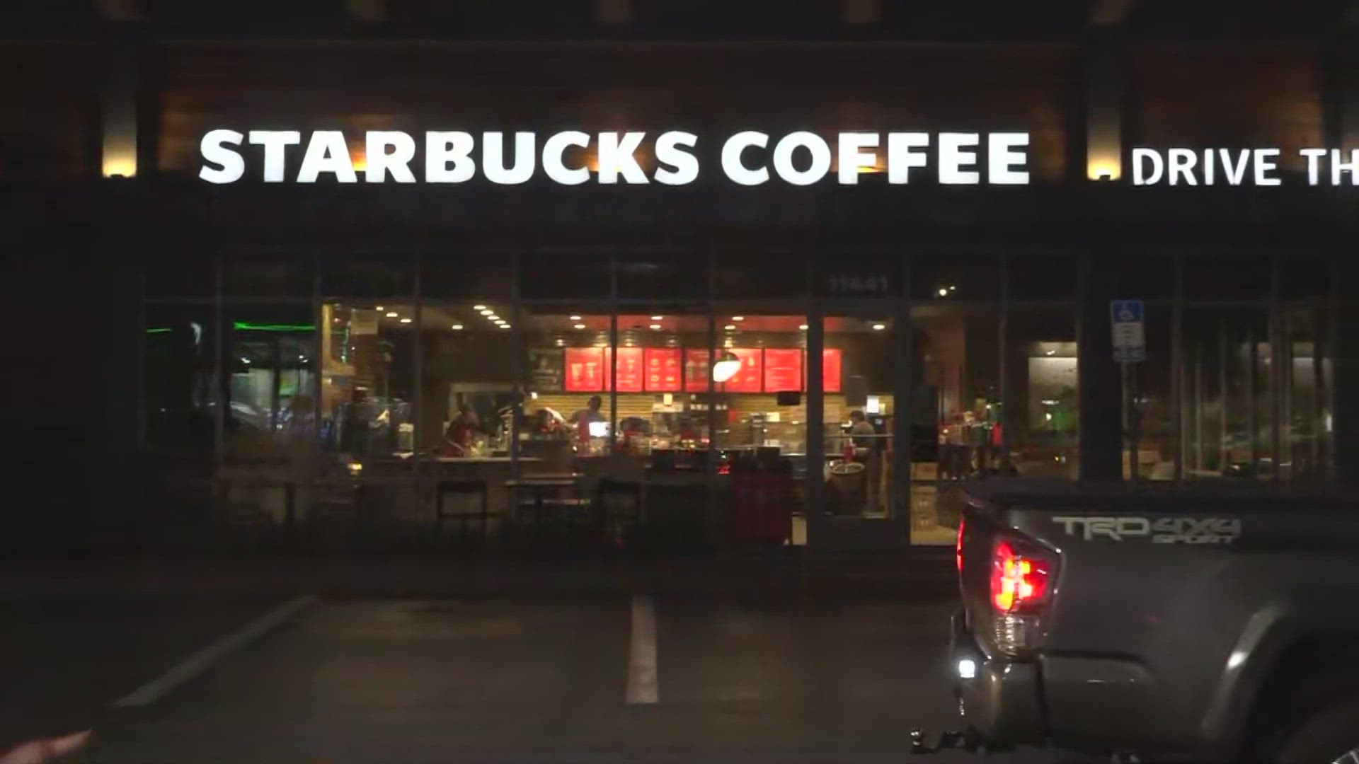 The Starbucks store in Mandarin is operating in a drive-thru only capacity Thursday as some of the store's workers are picketing or striking for several changes.