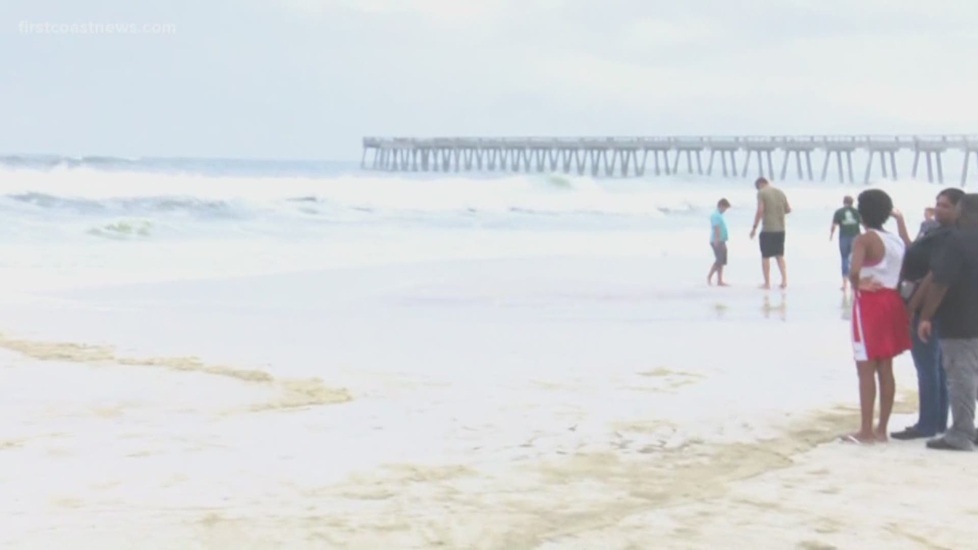 A look at Navarre Beach in the Gulf of Mexico ahead Hurricane Michael