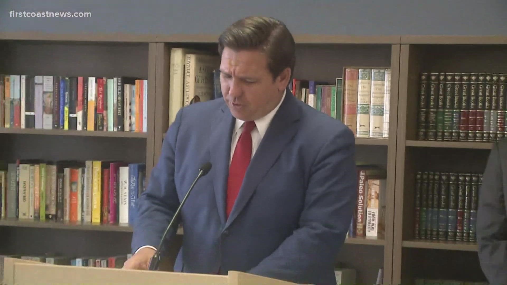 DeSantis largely touted Florida schools' reopening, saying that the push for schools to offer in-person classes outweighed the mental health detriments.