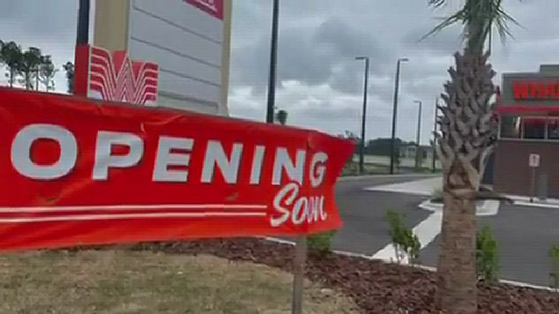 Construction on the restaurant has been completed for several months. It finally has an opening date. Whataburger on Atlantic Boulevard will open on May 15.
Credit: Harold Goodridge