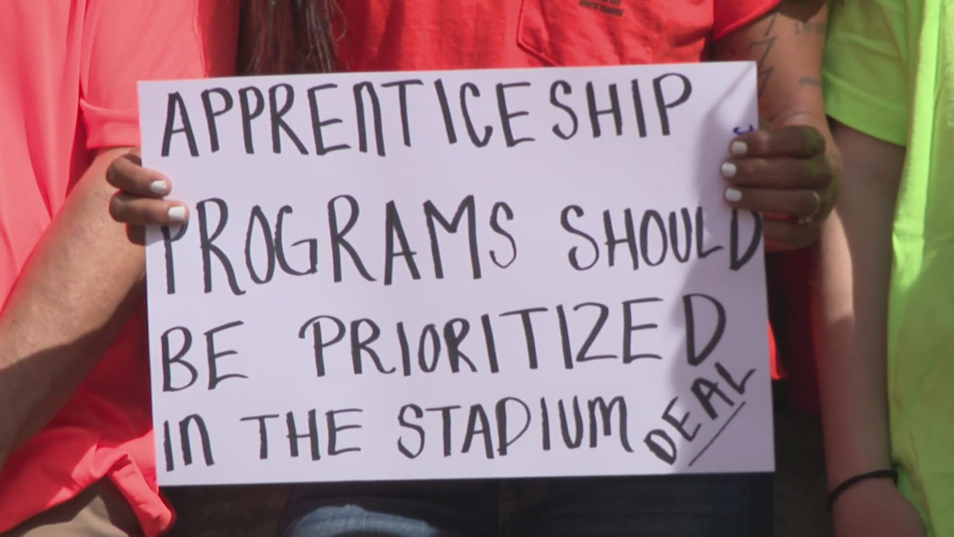 Local labor leaders say including apprenticeship programs in the stadium deal would give local workers an opportunity to train and gain hands-on experience.