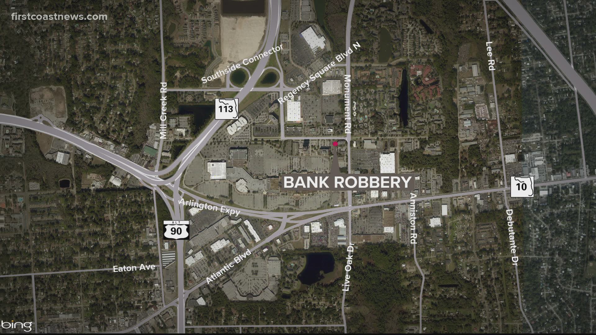 Police confirmed that this is the third bank robbery this week in Jacksonville.